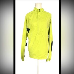 Levelwear Women's Half Zip Pullover Nylon Jacket. Green. Size Med. MSRP-$120